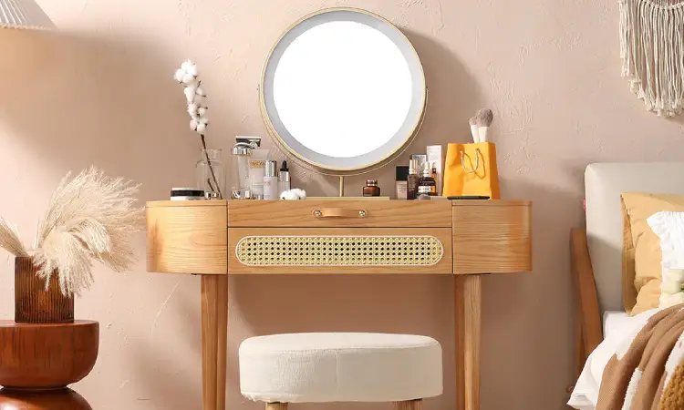 Meja rias ala japandi, Sumber: jasiway.com