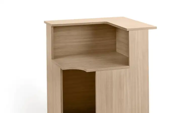 Meja resepsionis sudut, Sumber: ajproducts.com