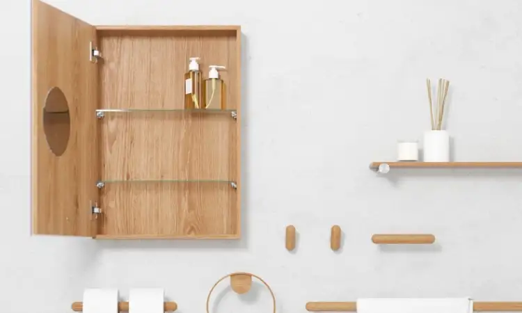 Rak dinding kayu, Sumber: limekitchenandbathroom.co.uk