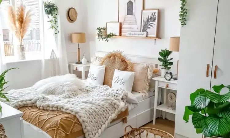 Tips menerapkan gaya bohemian untuk kamar, Sumber: addictedtoorganization.com