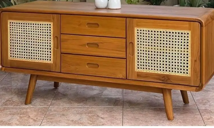 Bufet TV model retro, Sumber: lazada.co.id