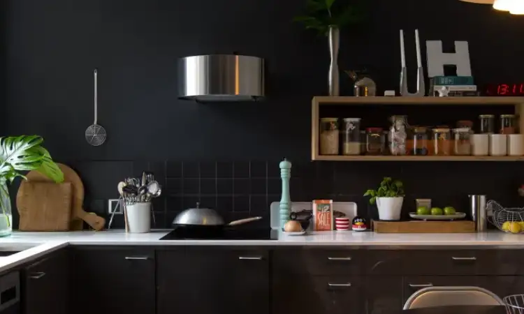 Dapur warna hitam, Sumber: apartmenttherapy.info