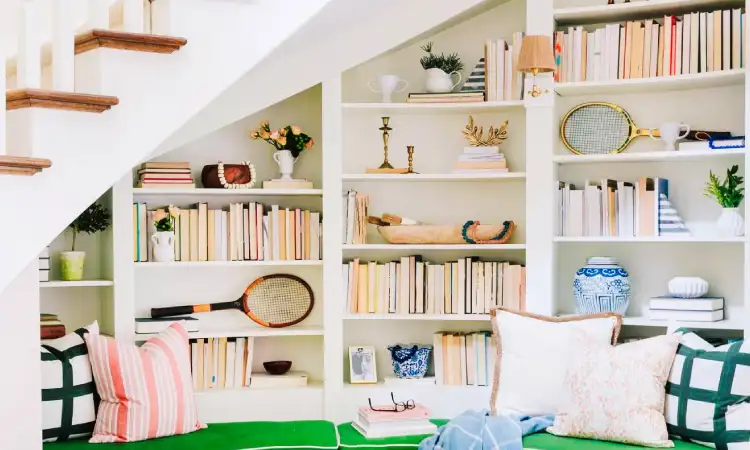 Mini perpustakaan bawah tangga, Sumber: heartsapp.com