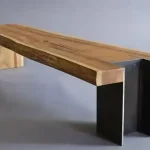 Kayu Kursi Panjang Gaya Industrial, Sumber: dekoruma.com