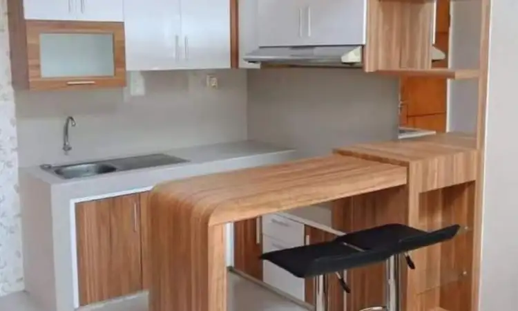 Meja mini bar dengan kitchen set, Sumber: shopee.co.id