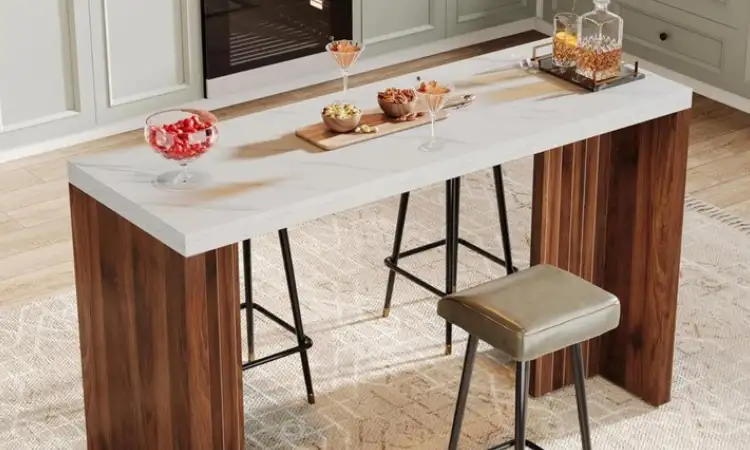 Meja mini bar dengan top marmer, Sumber: shopstyle-cdn.com