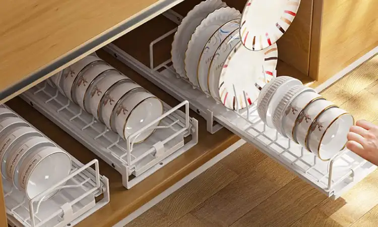 Rak piring bawah laci, Sumber: amazon.com