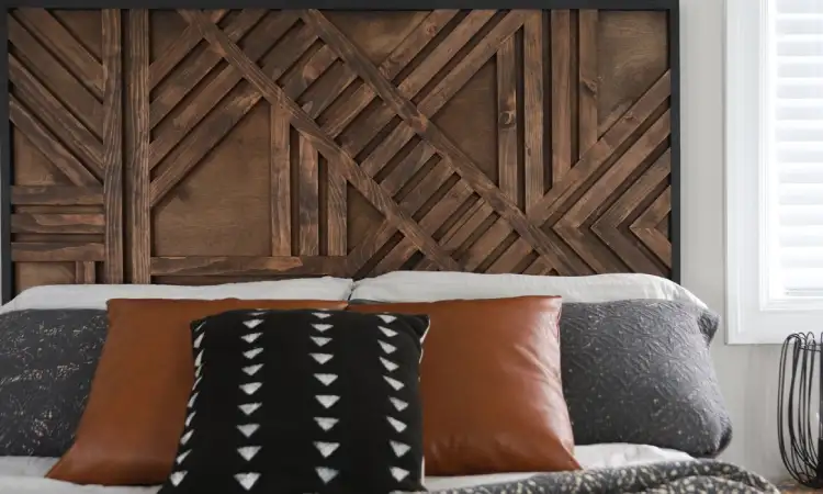 Headboard geometris, Sumber: diyhuntress.com