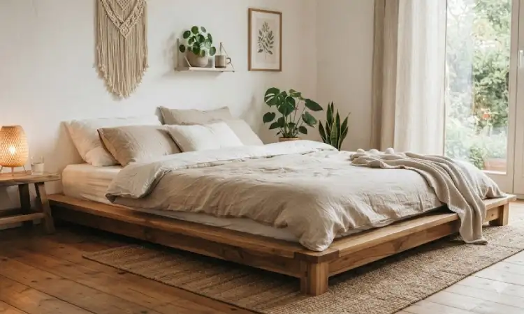 Dipan lesehan kayu, Sumber: AI