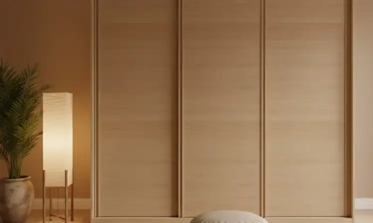 Lemari geser ala japandi, Sumber: asianpaints.com
