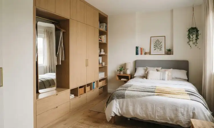 Lemari pakaian built-in, Sumber: AI