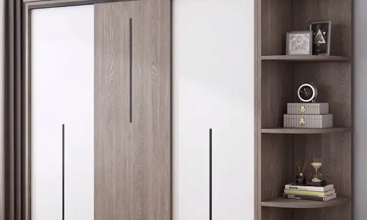 Lemari pintu geser dengan rak terbuka, Sumber: made-in-china.com
