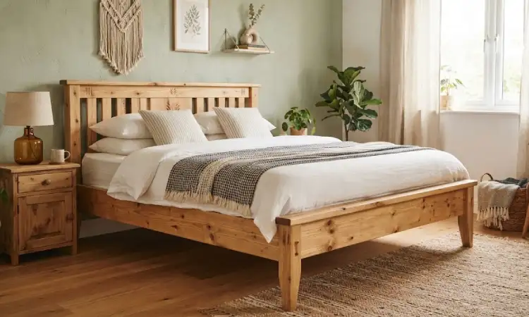 Dipan Kayu Pinus Custom, Sumber: AI