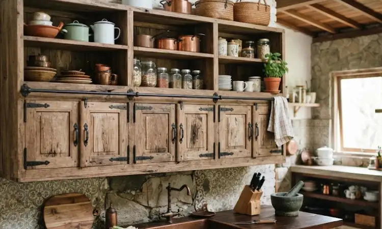 Lemari Dapur Rustic, Sumber: AI