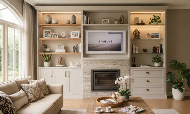 Lemari Hias Built-In, Sumber: AI