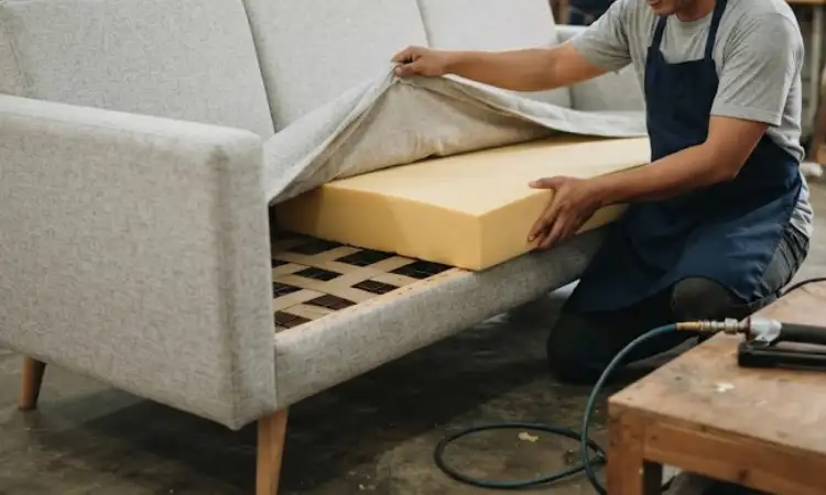 Pergantian busa sofa, Sumber: AI