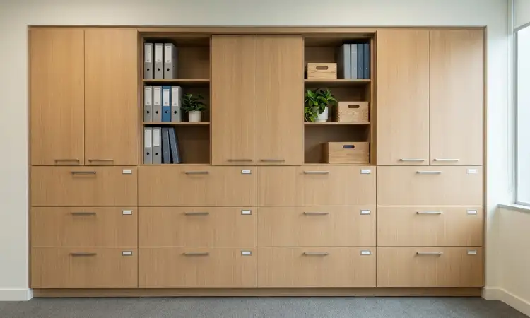 Lemari arsip built-in, Sumber: AI