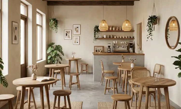 Furniture meja bulat dan kursi kecil, Sumber: AI