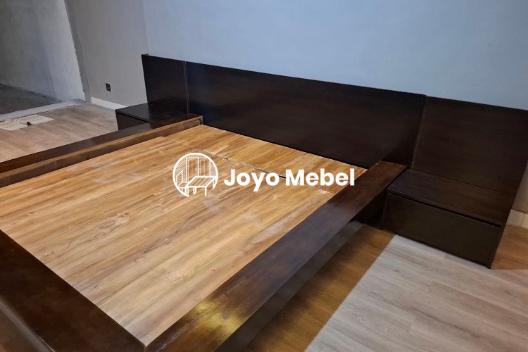 Hasil jadi pembuatan dipan dan headboard untuk klien di Congdongcatur, Sumber: doc pribadi