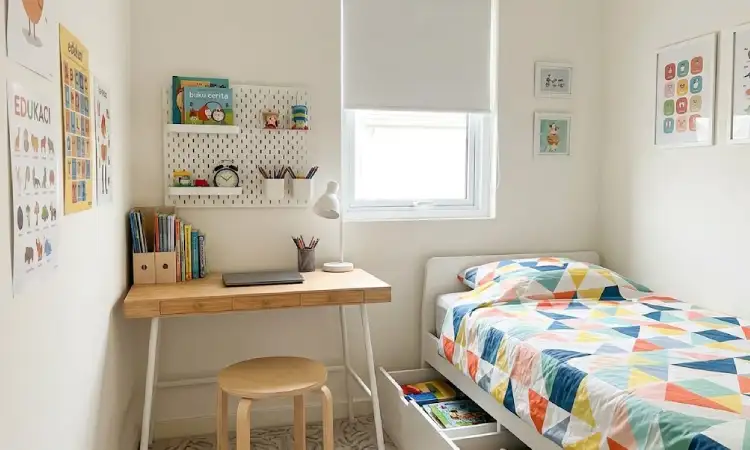 Memilih meja belajar untuk kamar sempit, Sumber: AI